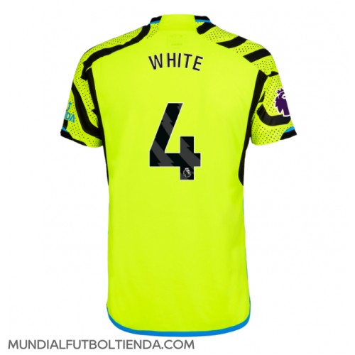 Camiseta Arsenal Benjamin White #4 Segunda Equipación Replica 2023-24 mangas cortas